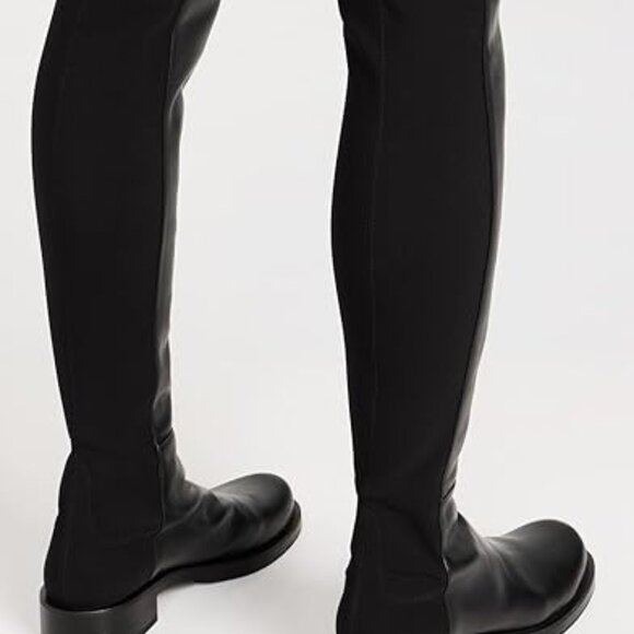 Stuart Weitzman 5050 Bold OTC Stretch Leather Boot in Black - Picture 3 of 5